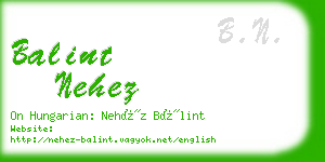 balint nehez business card